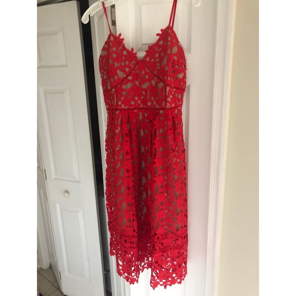 shein dress red